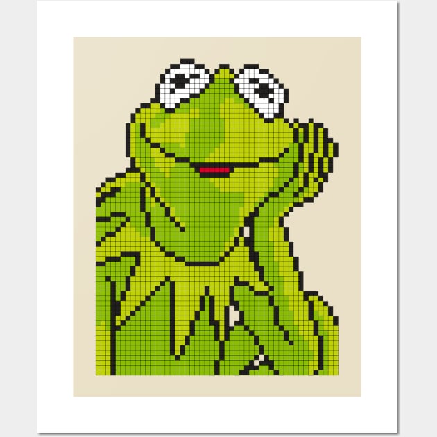 POXELART - Kermit Muppets Wall Art by JigongNumpuk